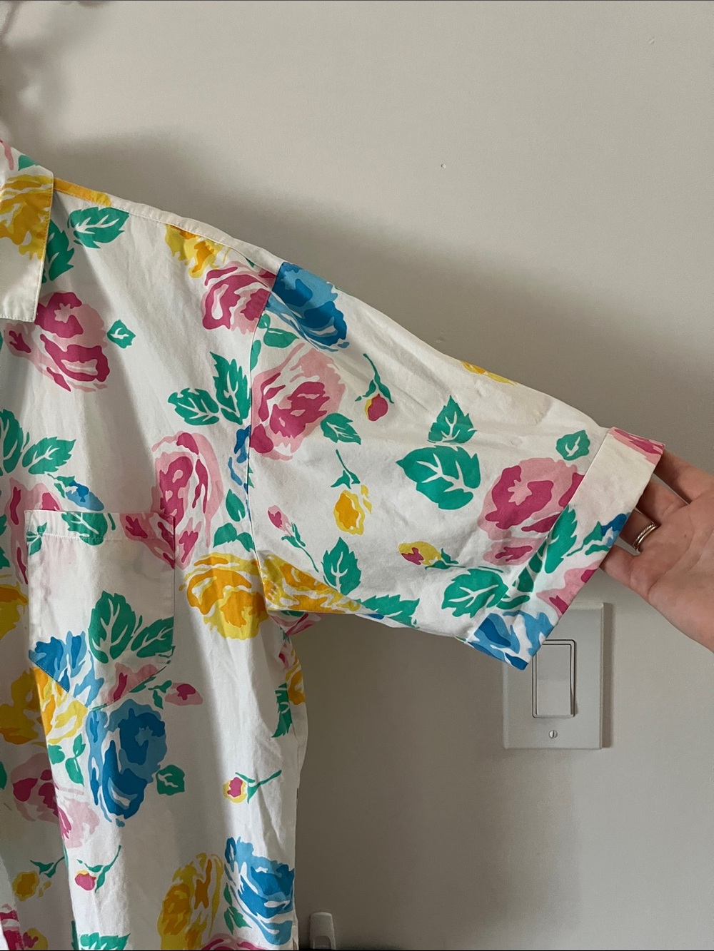 Floral short sleeve button down shirt - Picture 4 of 4